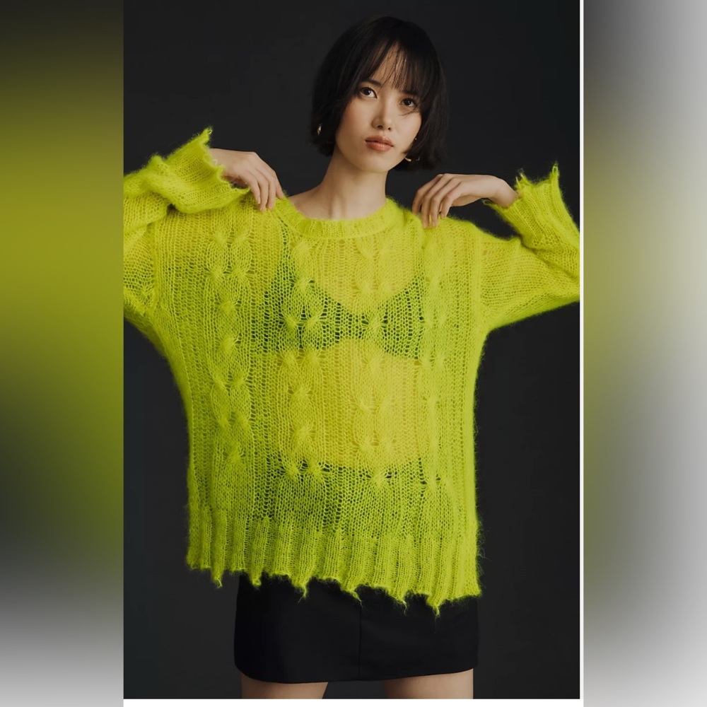 Anthropologie womens NWT THE POSEY STITCHY DISTRESSED WOOL-BLEND cozy causal - Picture 3 of 10